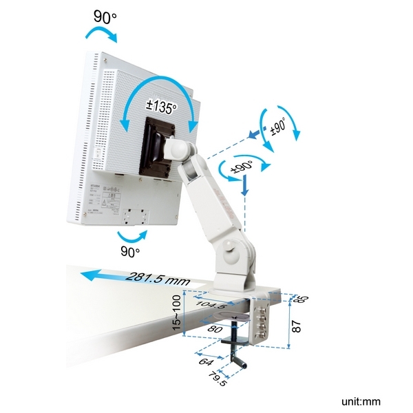 垂直多関節アーム LA-11｜液晶テレビの壁掛けアームや天吊り金具